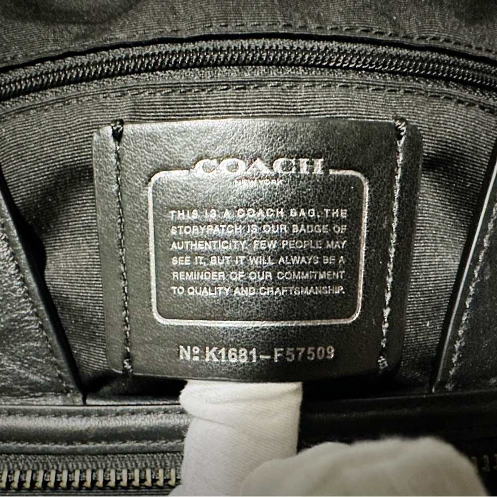 Rare Vintage Coach Y2K soho shoulder bag Black and Cream Checkered tote bag - Picture 3 of 17